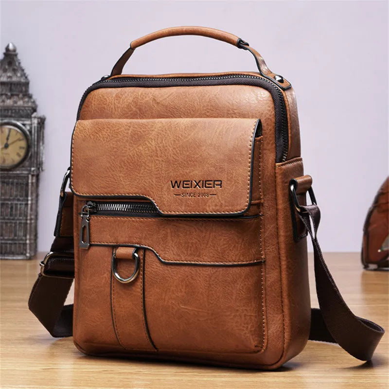 High Quality Leather Crossbody Shoulder Bag for Men