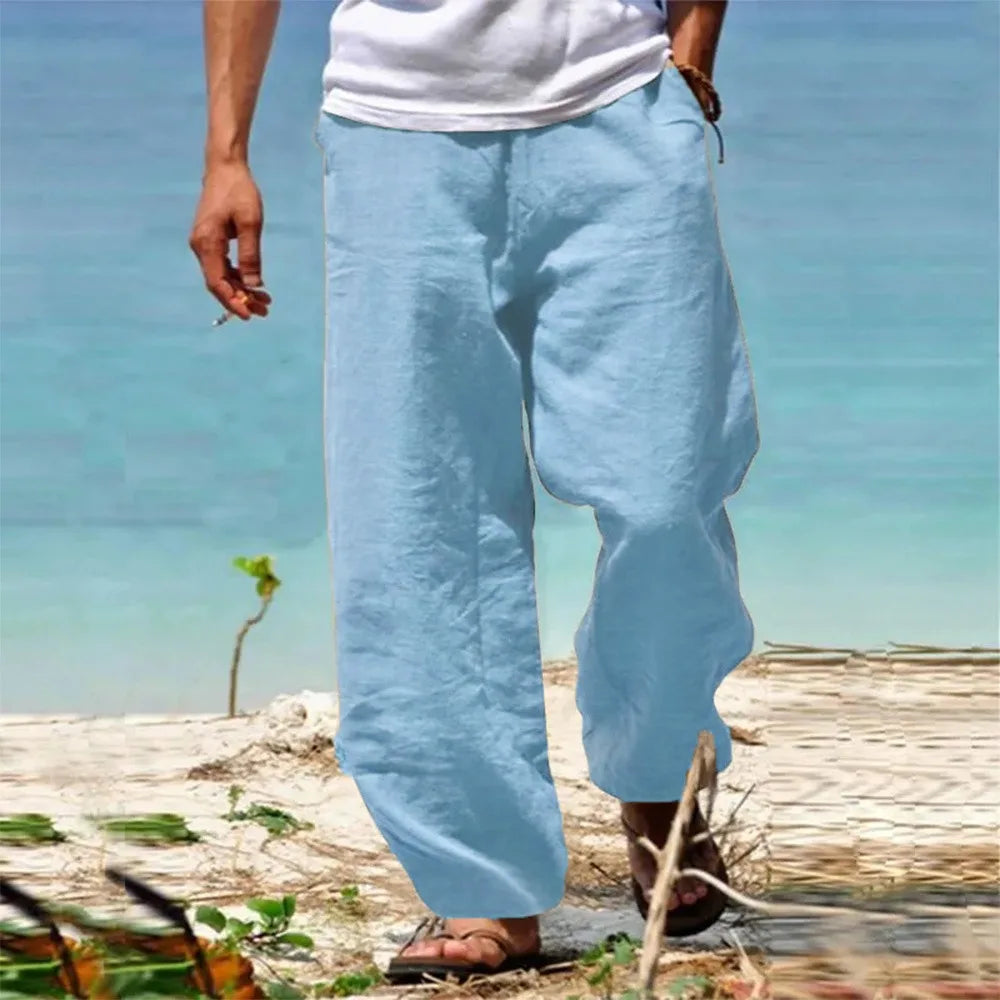 Men Breathable Loose Fit Beach Pants