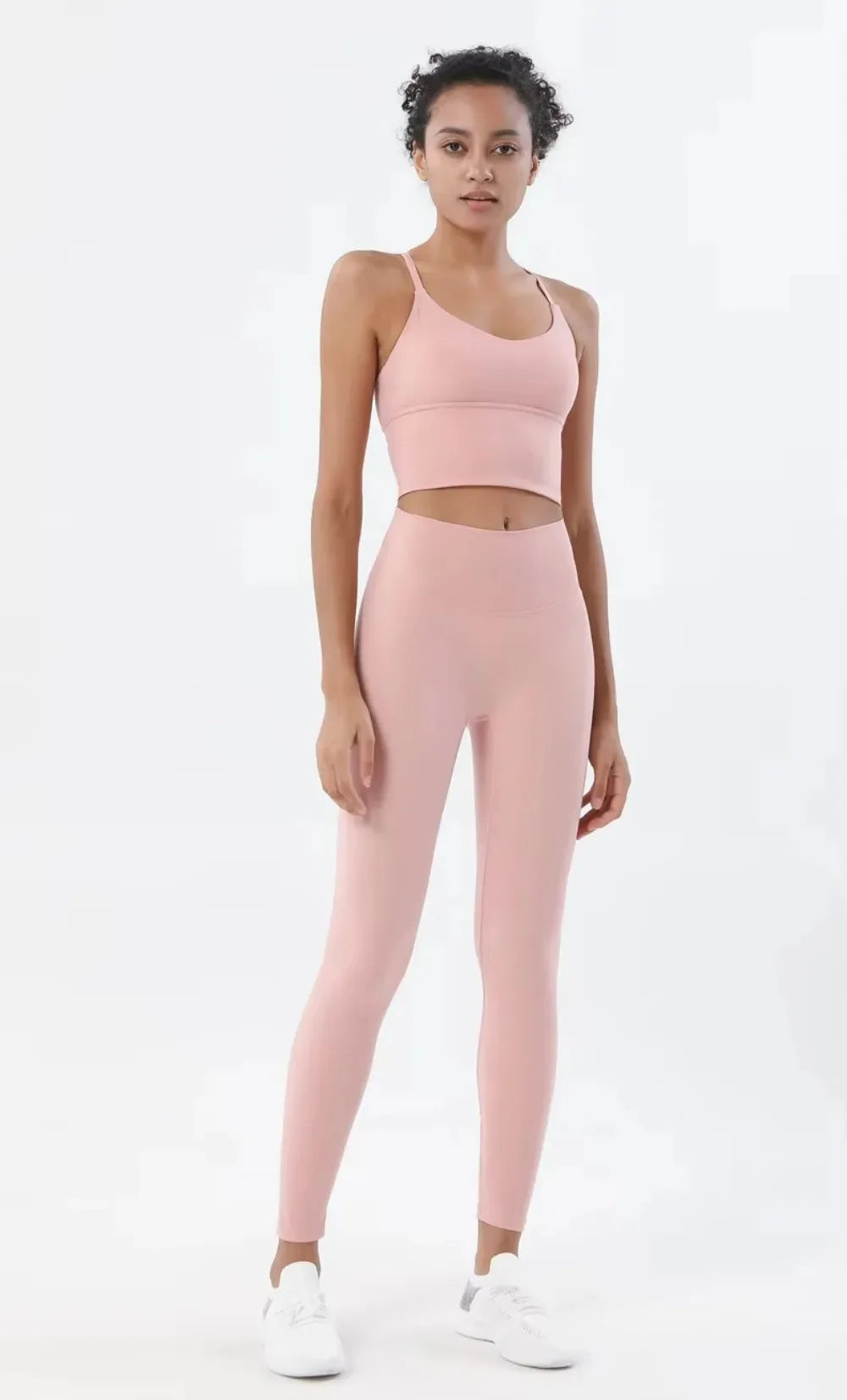 Women Seamless Gym Set Sports Bra and High Waist Leggings Fitness Outfit