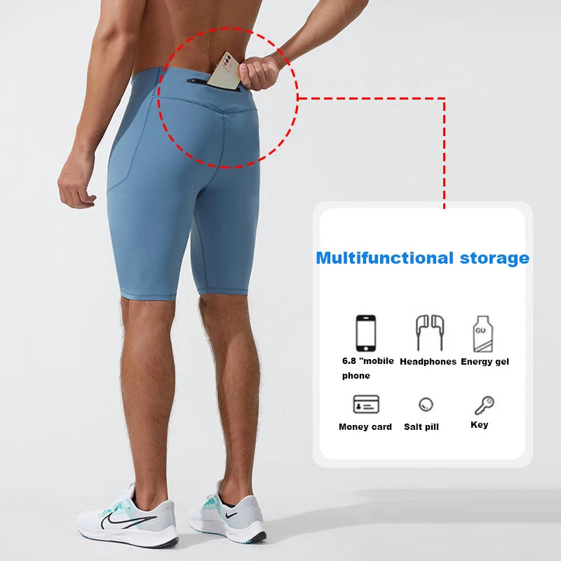 Men Quick Dry Compression Gym Shorts Leggings