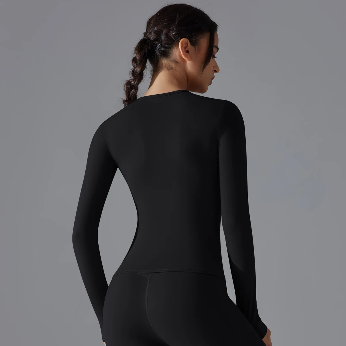 Women Long Sleeve Dry Fit Breathable Fitness Top