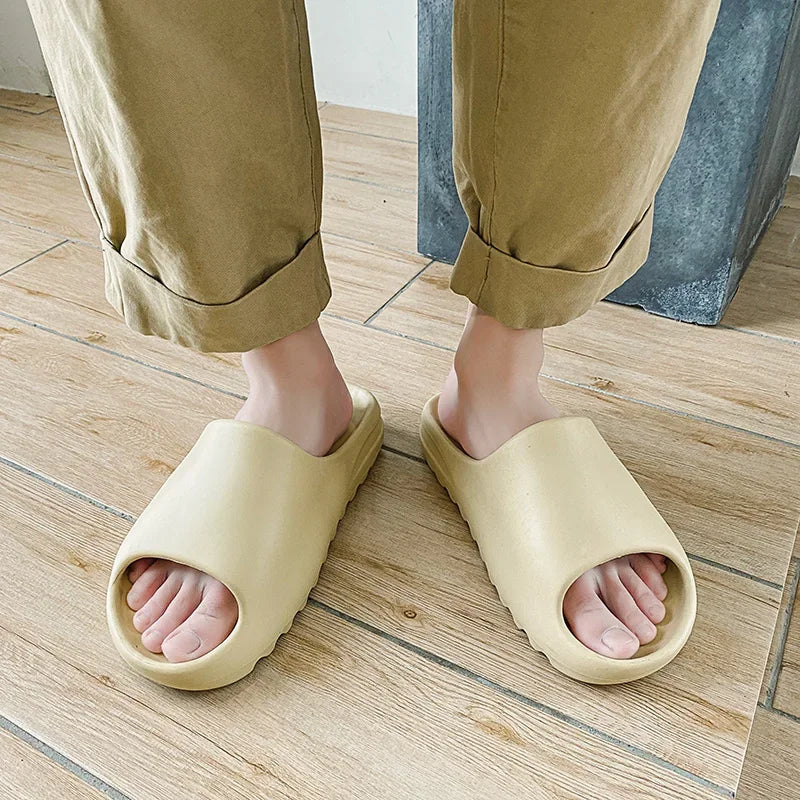 EVA House Shoes Non-Slip thick Soft Platform Slide Sandals for Women Men Indoor Outdoor Shower Bathroom Slipper for Adult