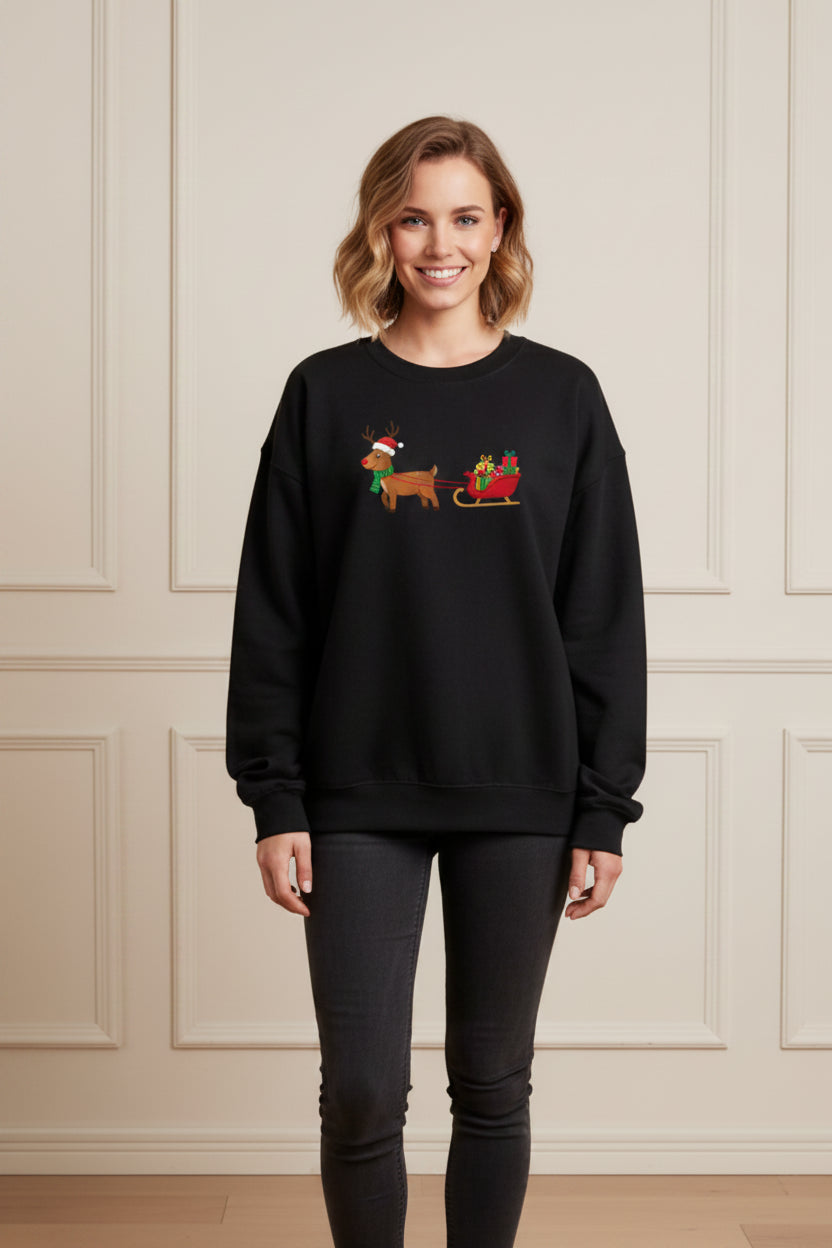 Women Christmas Dachshund Graphic Sweatshirt