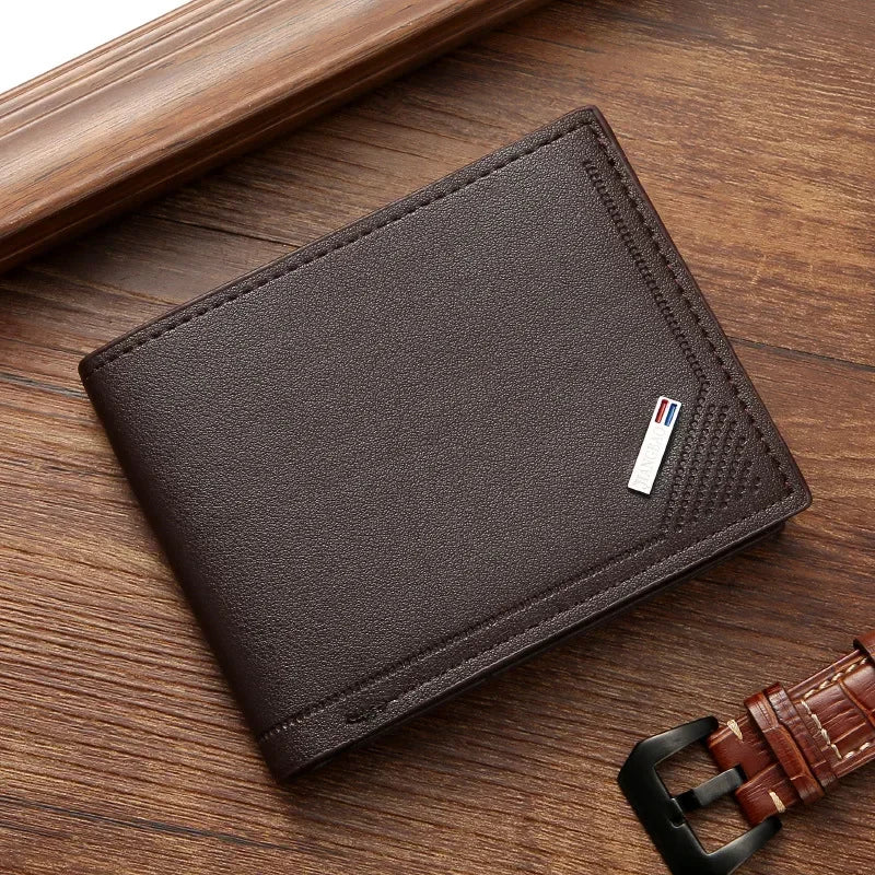 Minimalist Soft Leather Foldable Slim Wallet for Men