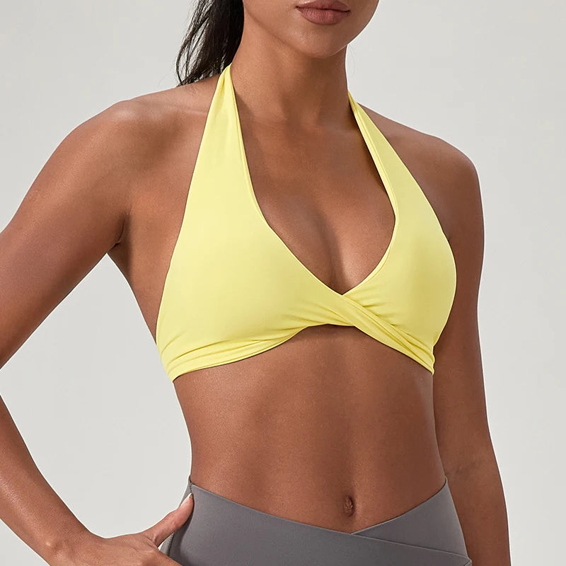 Women Halter Stylish Neck Sports Bra