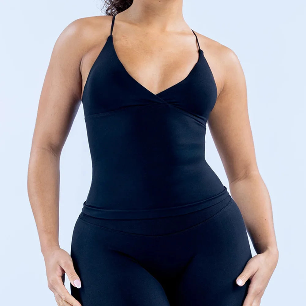 Women Seamless Padded Sports Camisole Yoga Gym Top