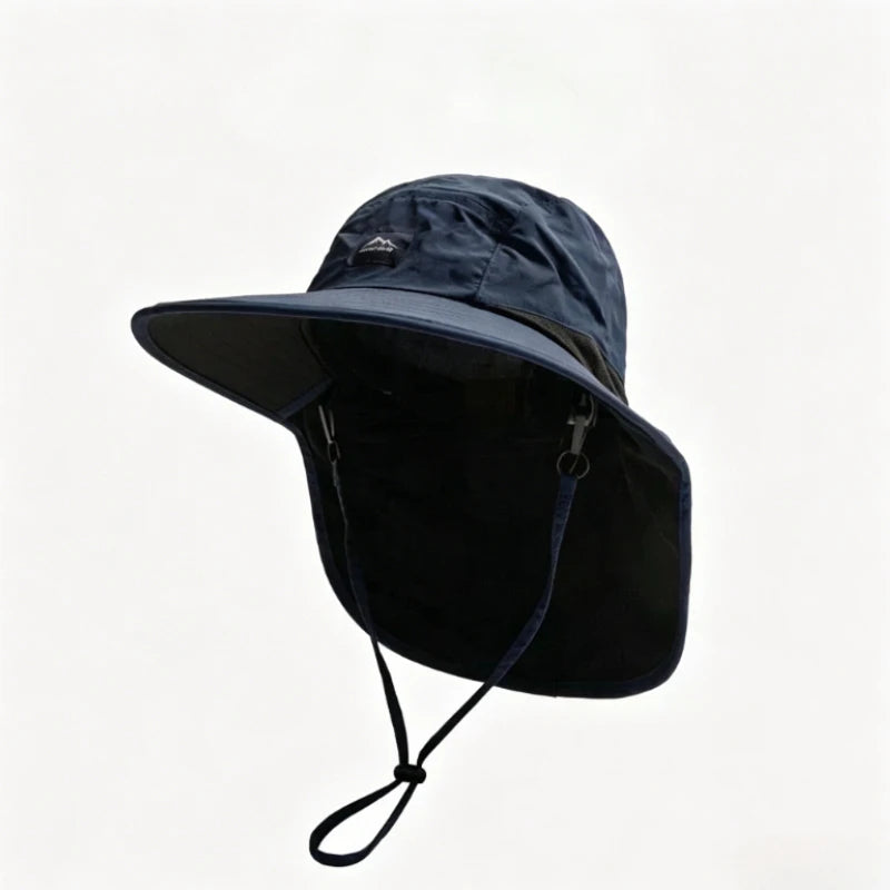 Men Wide Brim UV Protection Safari Bucket Hat