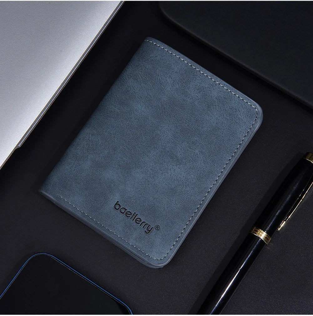 Baellerry PU Leather Minimalist Money Clip Wallet for Men