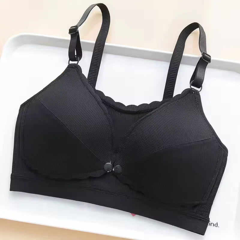 Wireless Push Up Support Bra for Women with Adjustable Straps and Breathable Pads