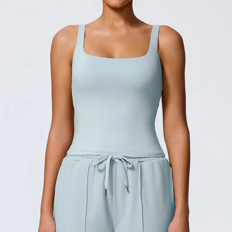 Women Quick Dry Yoga Tank Top U Back Fitness Vest