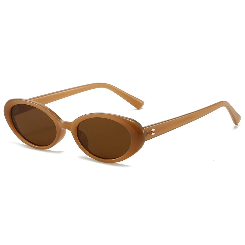 Women Vintage Small Oval Retro Fashion Sunglasses