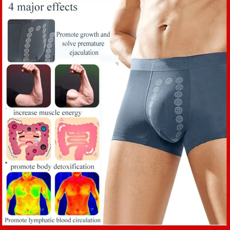 Seamless Mid Waist Boxer Briefs for Men