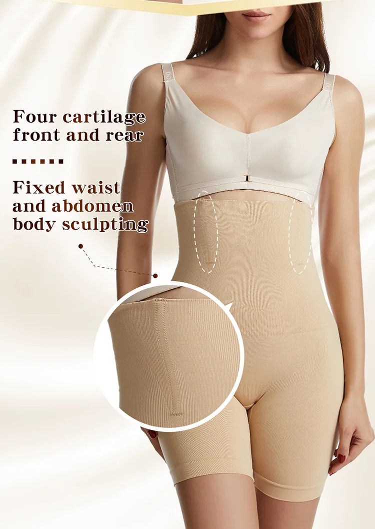 High Waist Tummy Control Mid Thigh Body Shaper Shorts for Women