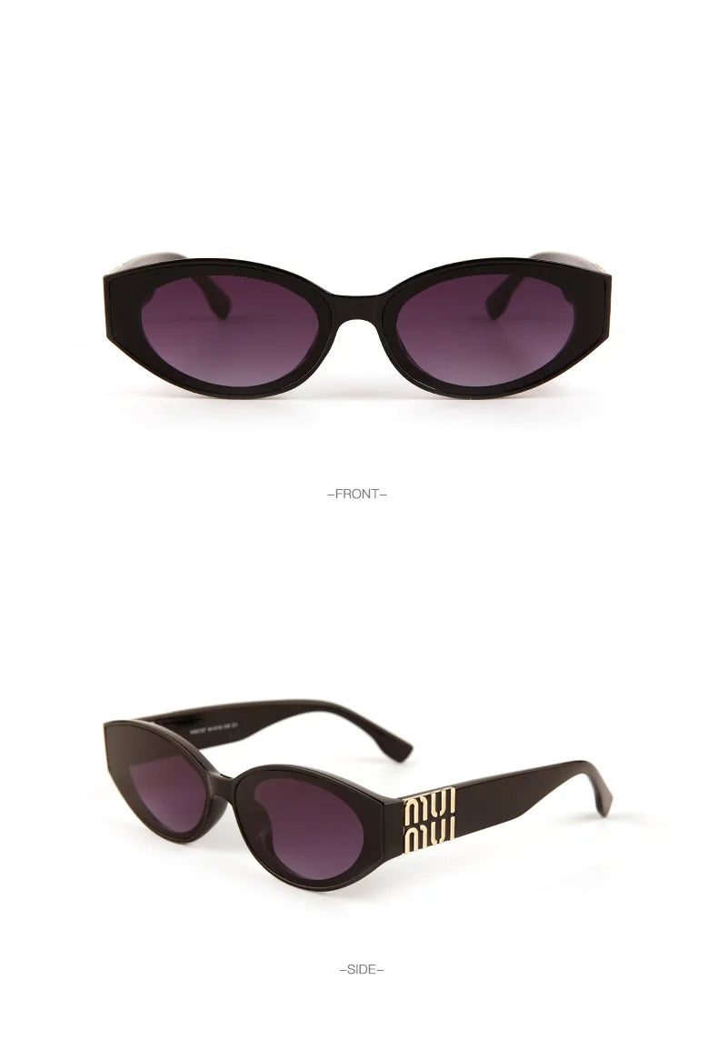 Women Luxury Oval UV400 Designer Fashion Sunglasses