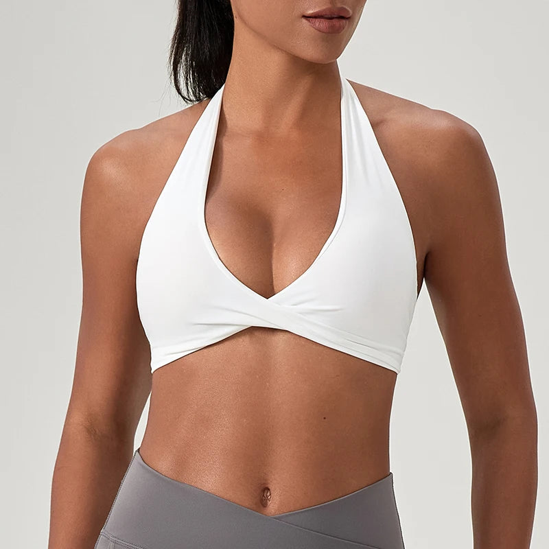 Women Halter Stylish Neck Sports Bra