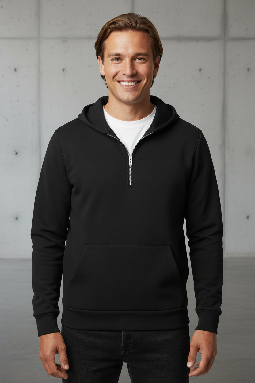 Men Half Zip Casual Hoodie Sweatshirt