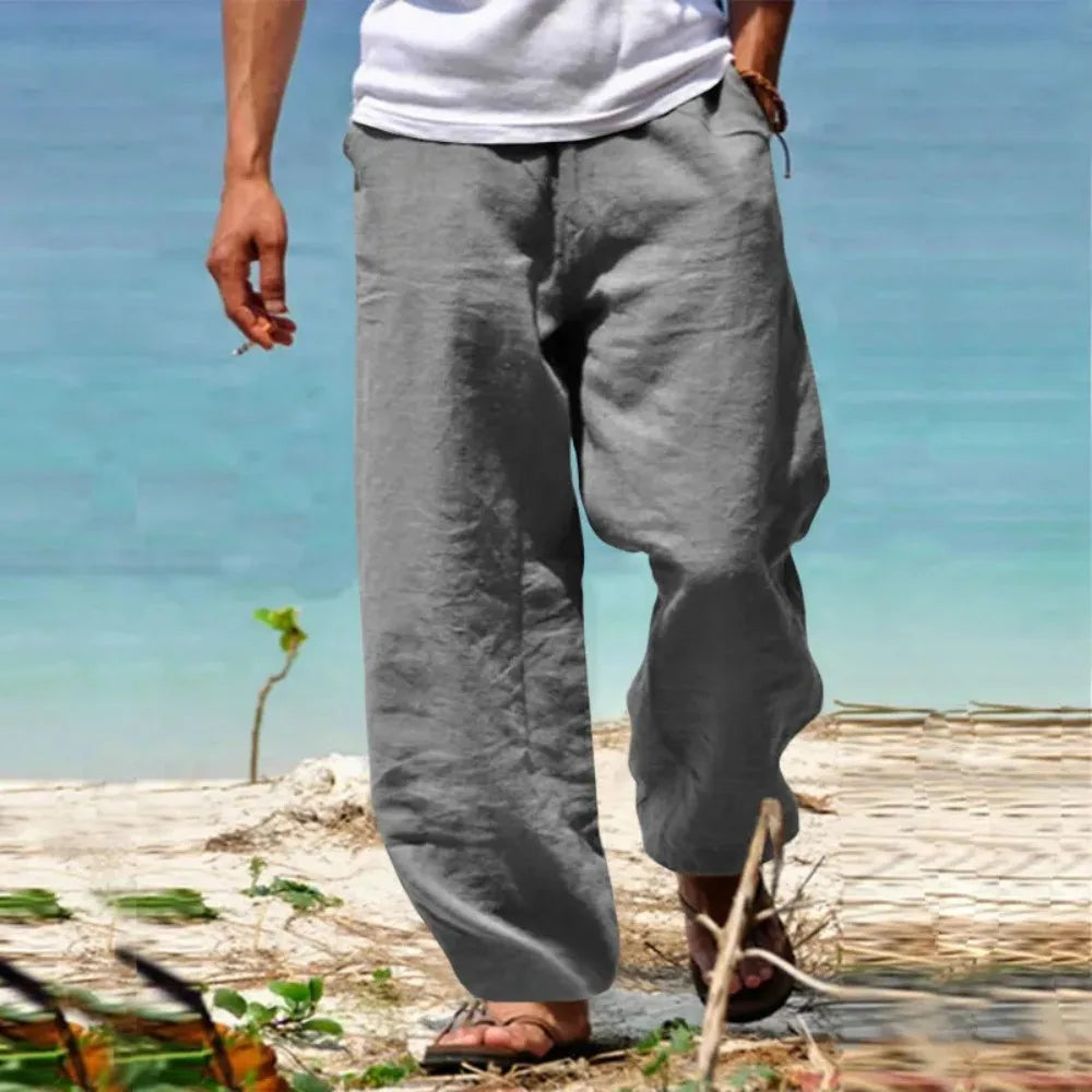 Men Breathable Loose Fit Beach Pants