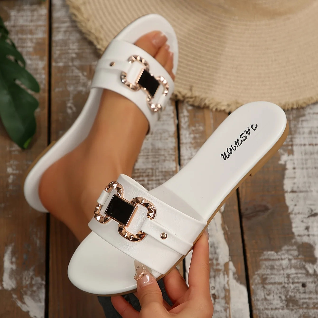 Women Comfortable Flat Slip On Sandals