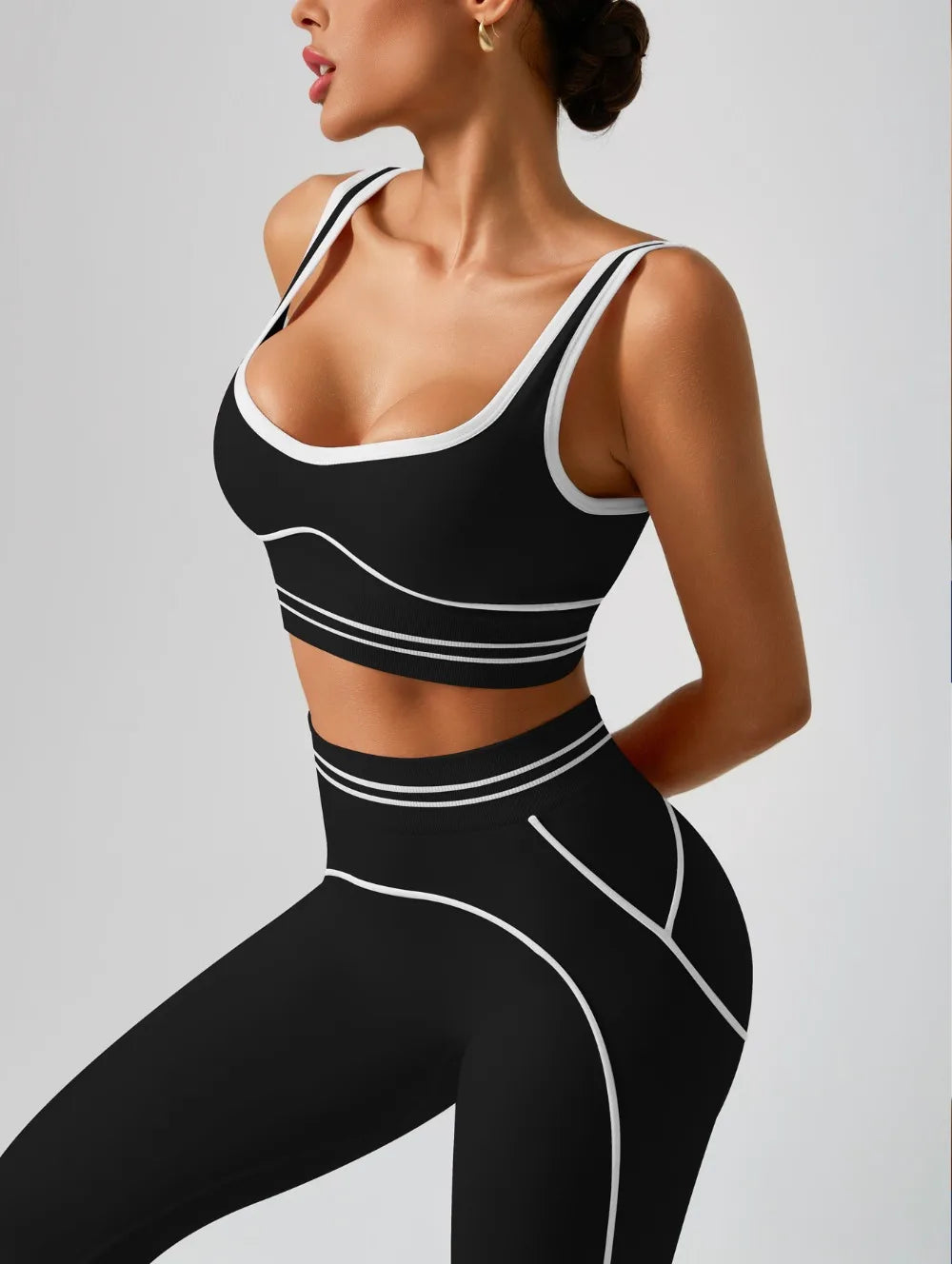 Women Seamless Yoga Set Sports Bra and High Waist Leggings Fitness Outfit