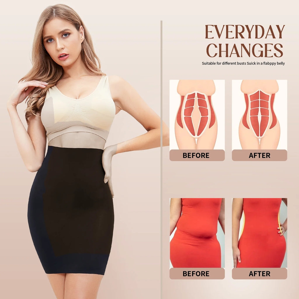 High Waist Tummy Control Shapewear Half Slip for Women