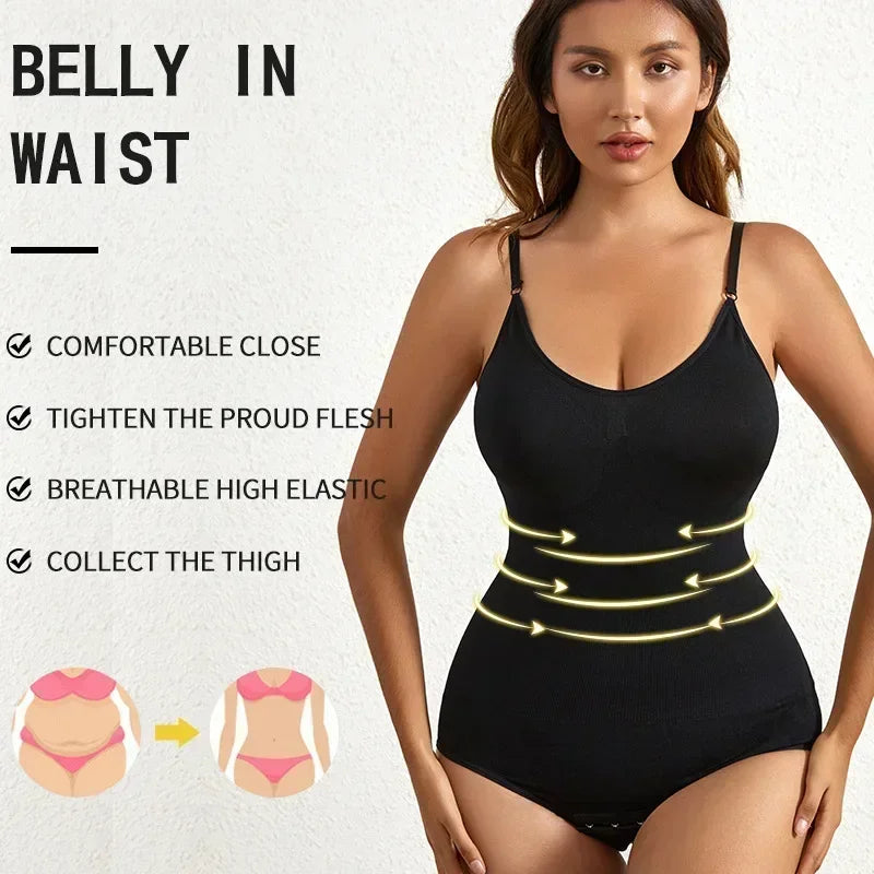 Seamless Tummy Control Shapewear Bodysuit for Women