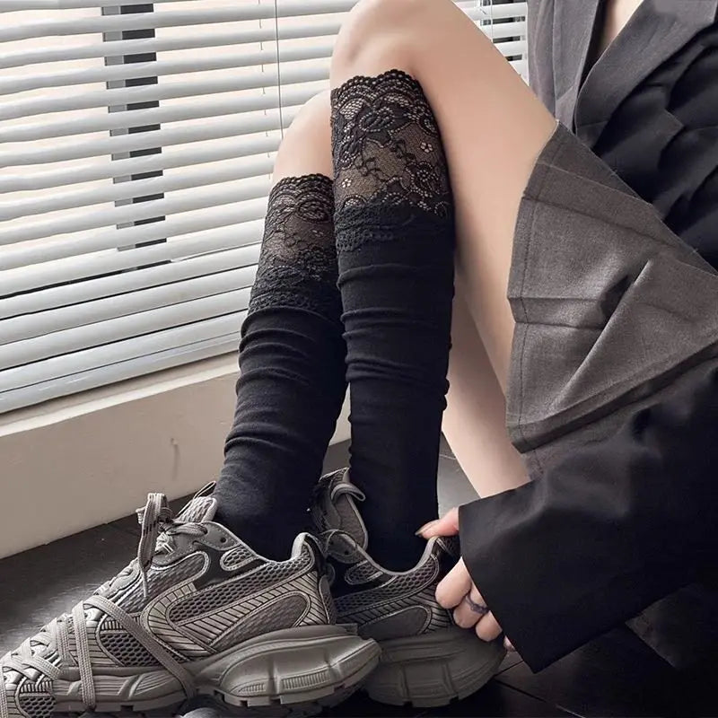 Thigh High Lace Cute Lolita Warm Socks for Women