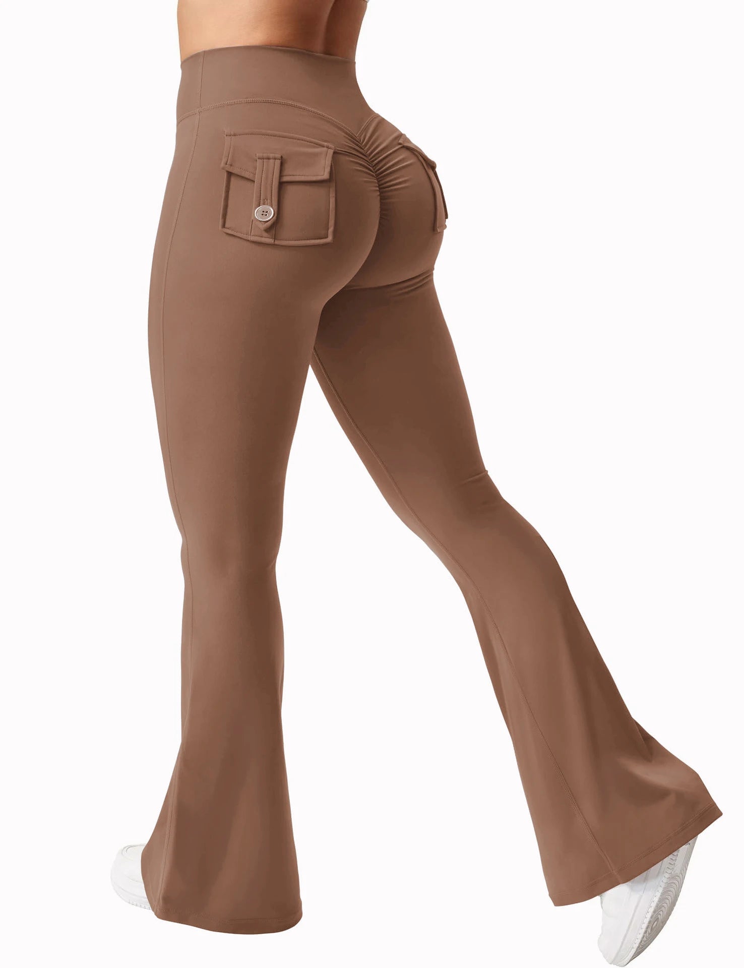 Women Wide Leg Yoga Leggings High Stretch with Pockets Fitness Pants