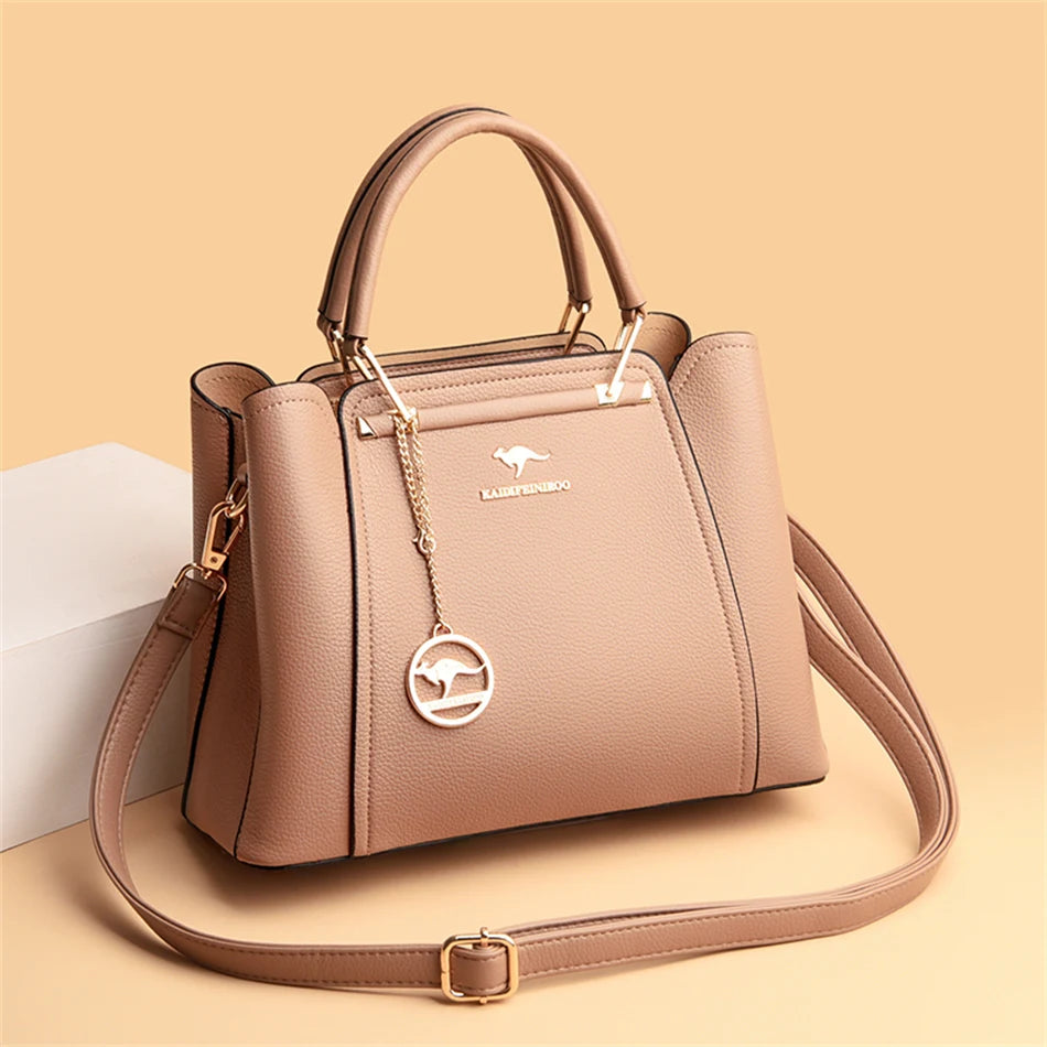 Large Capacity 3 Layer Crossbody Tote Bag for Women