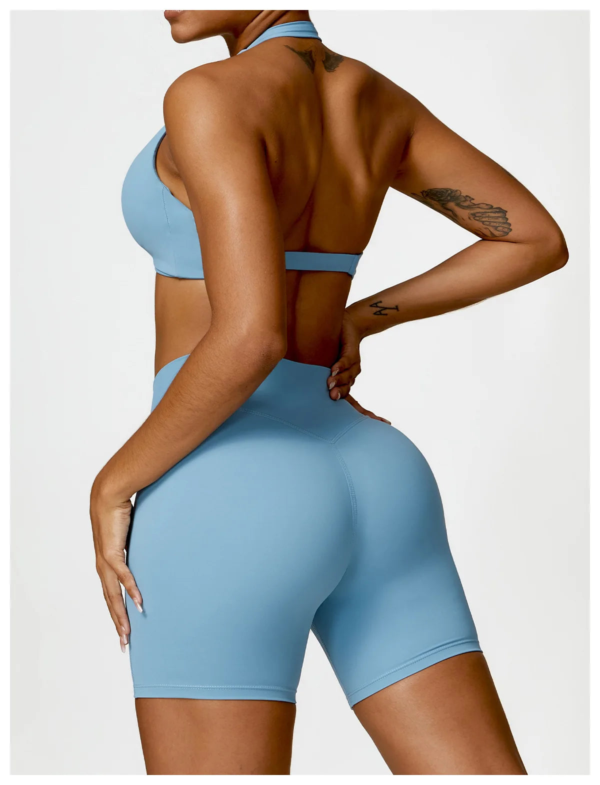 Women Seamless Yoga Set Push Up Sports Bra and High Waist Leggings