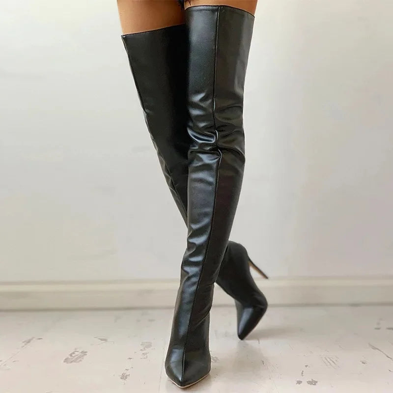 Women Over Knee Platform High Heel Boots