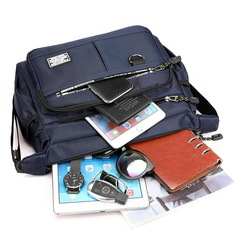 Large Capacity Oxford Multi Layer Crossbody Shoulder Bag for Men