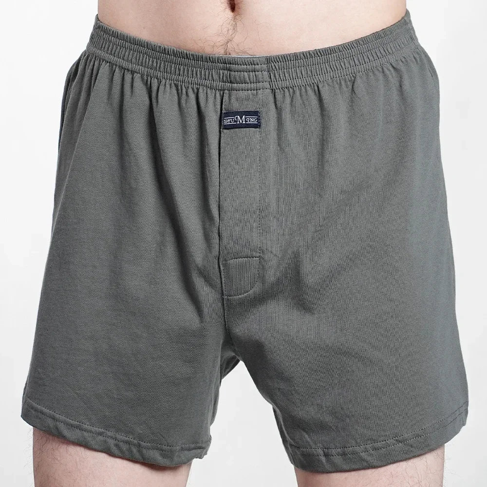 Cotton Plaid Boxer Shorts for Men