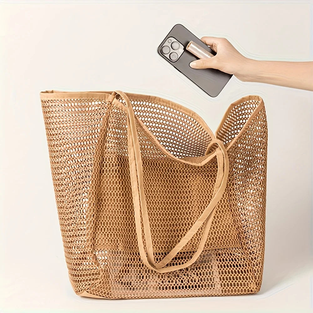 Large Capacity Beach Tote Shoulder Bag for Women