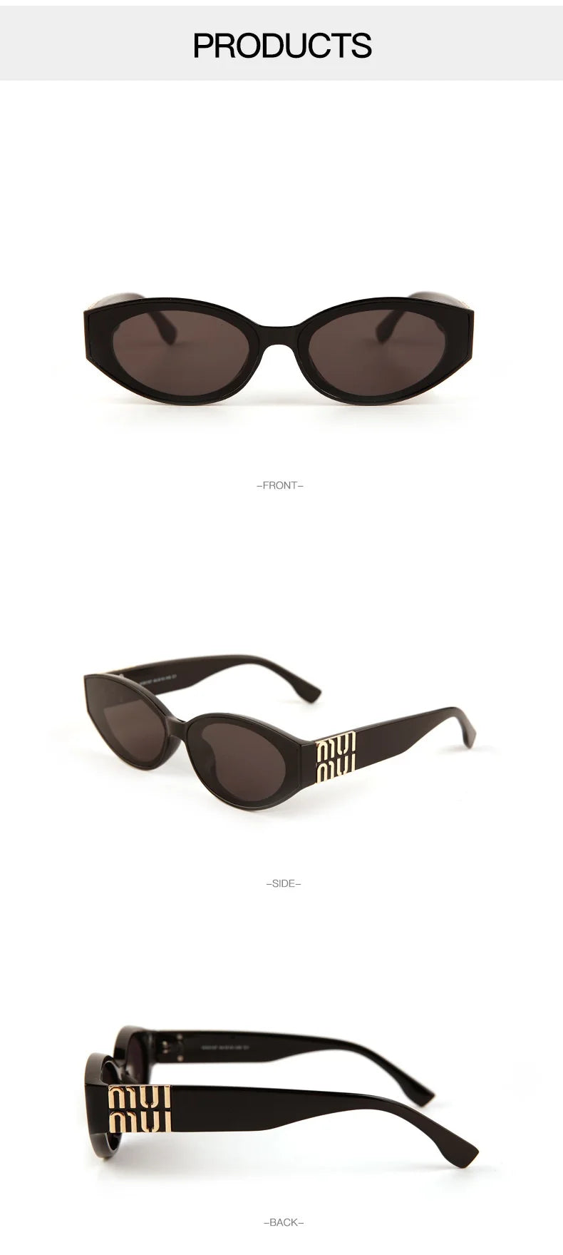 Women Luxury Oval UV400 Designer Fashion Sunglasses