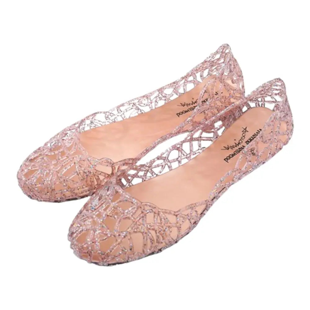 Women Clear Mouth Beach Jelly Flats