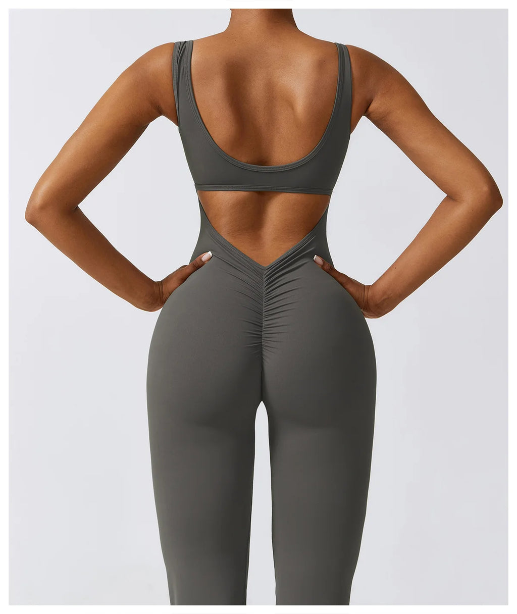Women Yoga Set Push Up Fitness Romper