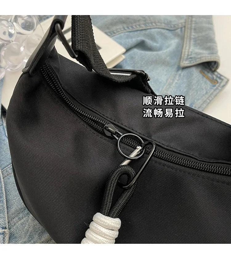Wide Strap Dumpling Crossbody Shoulder Bag for Women