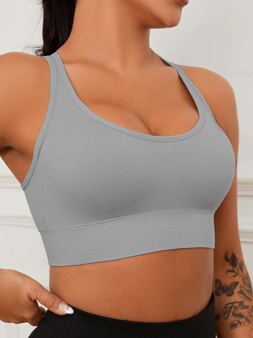 Women Seamless Push Up Sports Bra