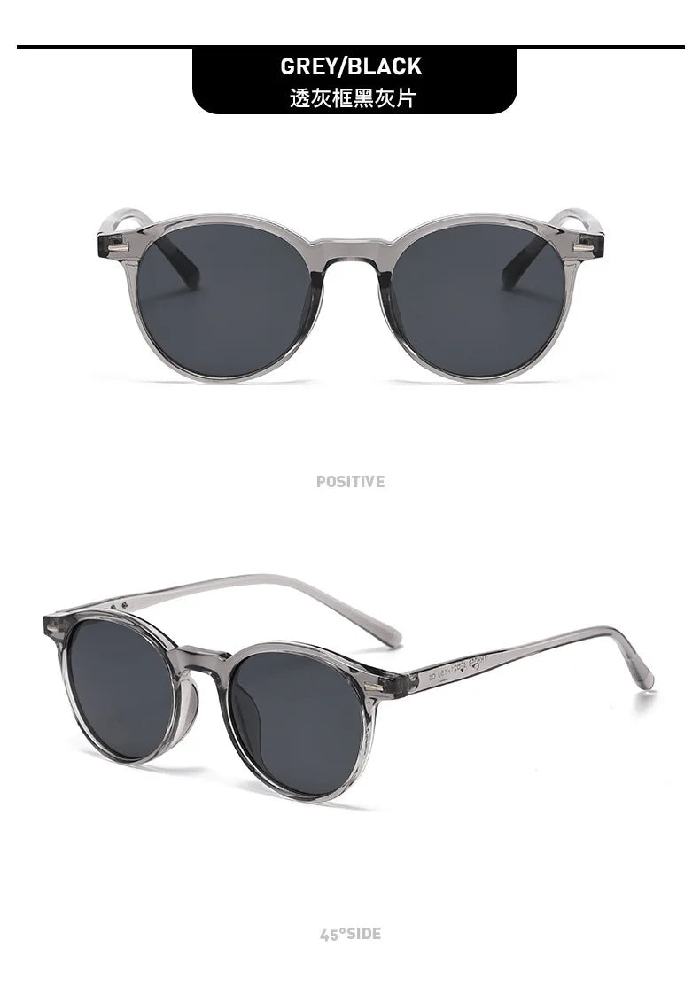 Women Vintage Round Oval UV400 Fashion Sunglasses