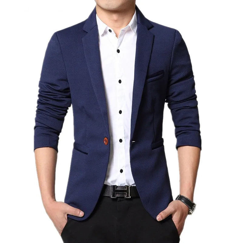 Men Slim Fit Blazer Suit Jacket