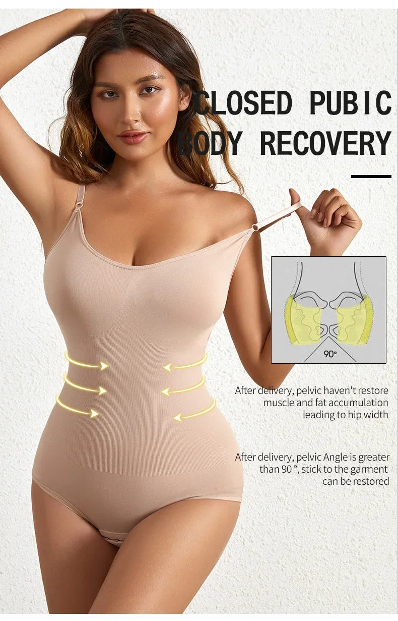 Seamless Tummy Control Shapewear Bodysuit for Women