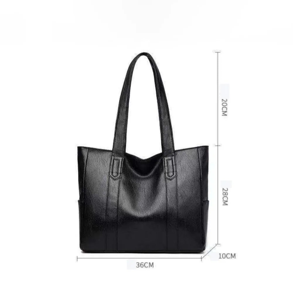 Large Leather Tote Shoulder Handbag for Women