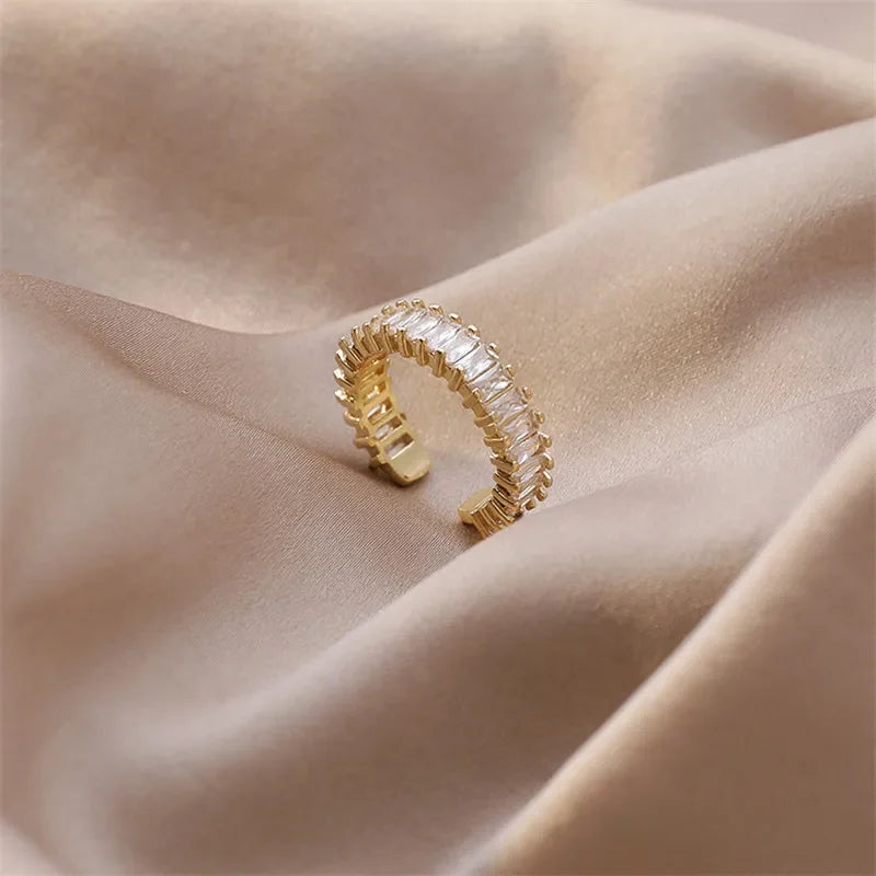 Women Small Ball Open Metal Ring Fashion Jewelry
