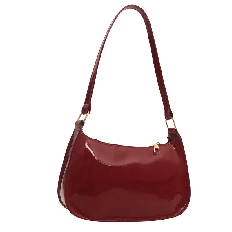 PU Leather Shoulder Handbag with Cherry Pendant for Women
