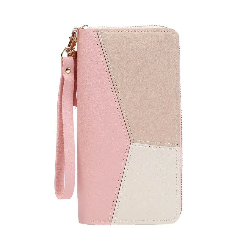 Long Zipper PU Leather Clutch Wallet for Women