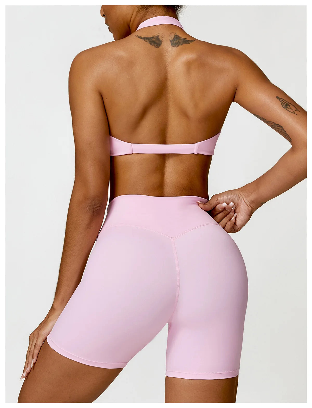 Women Seamless Yoga Set Push Up Sports Bra and High Waist Leggings
