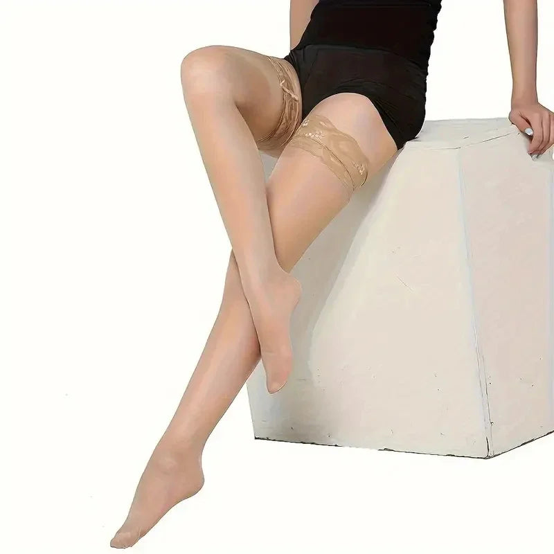 Lace Trim Thigh High Stockings for Women