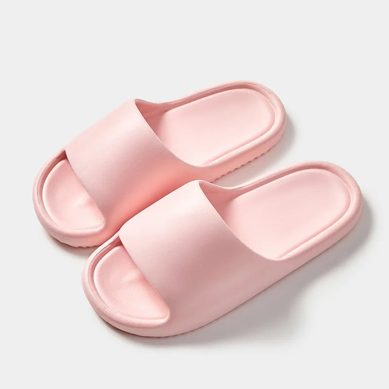 Men's Classy  Slippers for Women's Home Use Thick-Soled Indoor Summer Bread Sandals for Men's Couples Bathroom Bathing Non-Slip Slippers