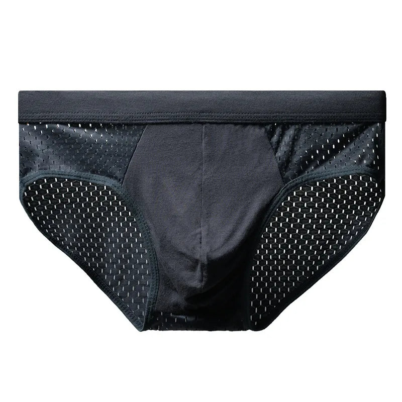 Breathable Ice Silk Mesh Triangle Underwear for Men