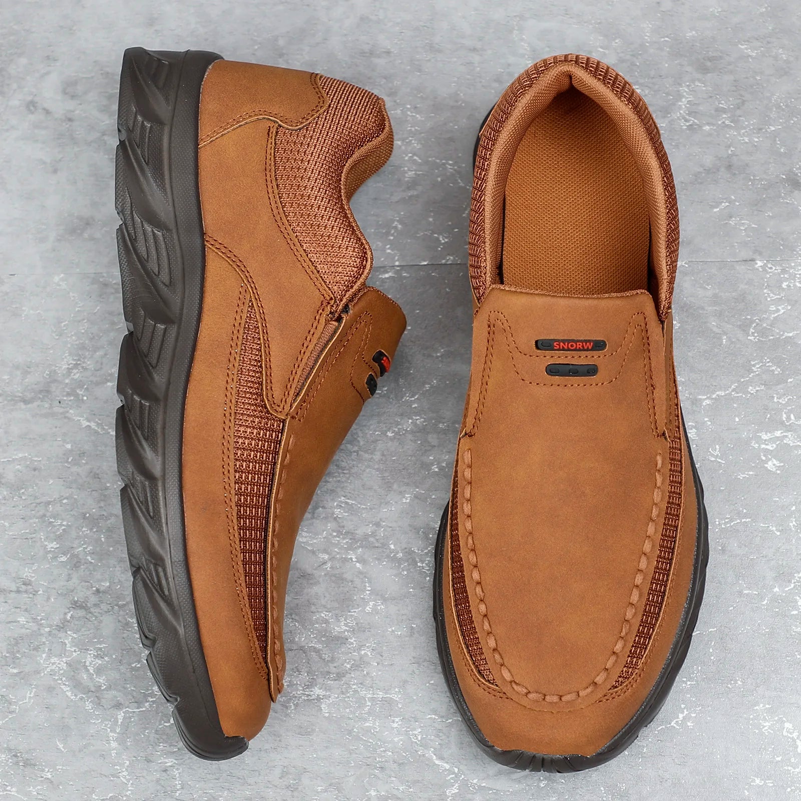 Men Leather Casual Shoes Breathable Loafers